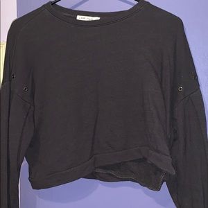 A cropped sweater